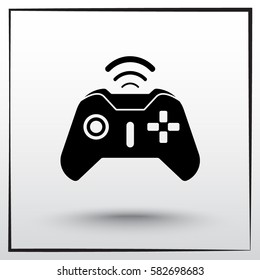 Joystick sign icon, vector illustration. Flat design style 