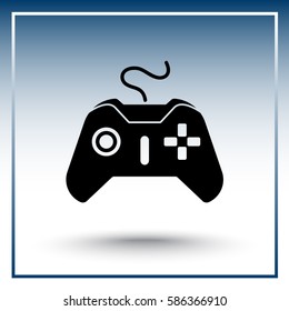 Joystick sign icon, vector illustration. Flat design style 