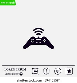 Joystick sign icon, vector illustration. Flat design style