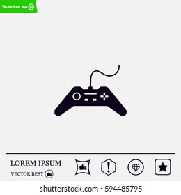 Joystick sign icon, vector illustration. Flat design style