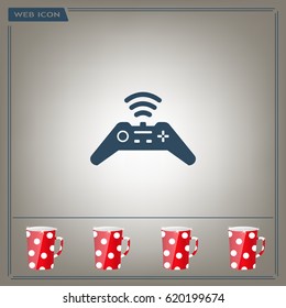 Joystick sign icon, vector illustration. Flat design style