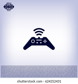 Joystick sign icon, vector illustration. Flat design style
