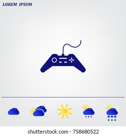Joystick sign icon, vector illustration. Flat design style