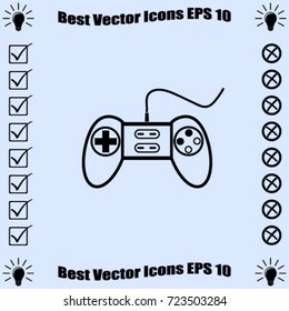 joystick silhouette vector illustration