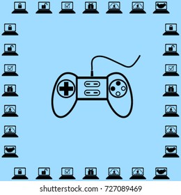 joystick silhouette vector illustration