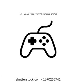 Joystick simple line icon vector illustration. Editable stroke. 48x48 Pixel Perfect.