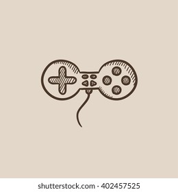 Joystick sketch icon.