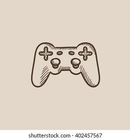 Joystick sketch icon.