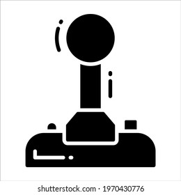 Joystick solid black vector Icon. that can be easily modified or edit