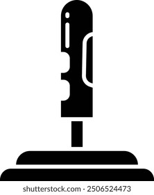 joystick solid glyph vector illustration