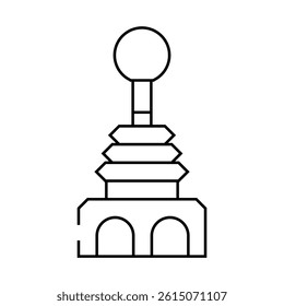 joystick switches line icon vector. joystick switches sign. isolated contour symbol black illustration