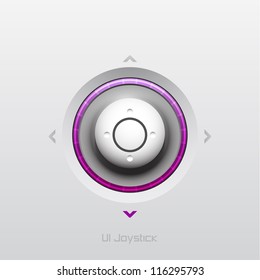 Joystick UI button design with light