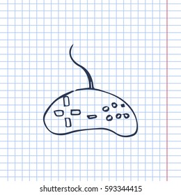 joystick vector doodle illustration