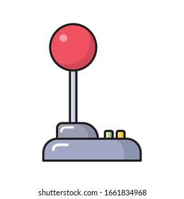 icono de color plano vectorial joystick 