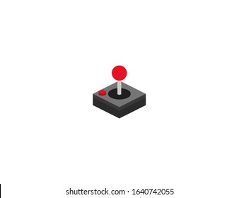 Joystick vector flat icon. Isolated game controller, gamepad, pad emoji illustration 