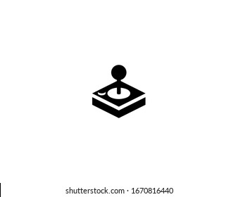 Joystick vector flat icon. Isolated game controller, gamepad, pad illustration 