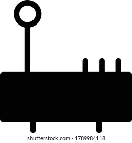 joystick vector glyph flat icon 
