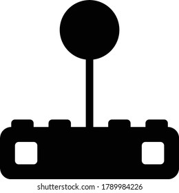 icono plano de glifo vectorial joystick 