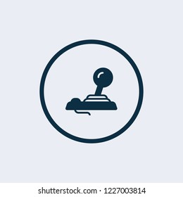 Joystick vector icon. Console, button symbol flat vector sign isolated on white background.
