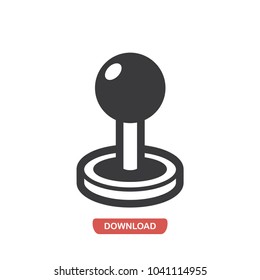 Joystick vector icon. Console,button symbol flat vector sign isolated on white background. Simple vector illustration for graphic and web design.