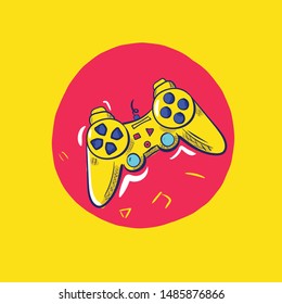 Joystick vector icon. freehand Simple vector illustration for graphic and web design