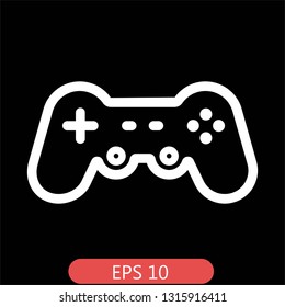 Joystick vector icon, game console symbol. Simple, flat design for web or mobile app - Vector. EPS 10, Premium
