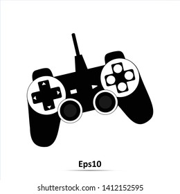 Joystick vector icon, game console symbol. Simple, flat design for web or mobile app