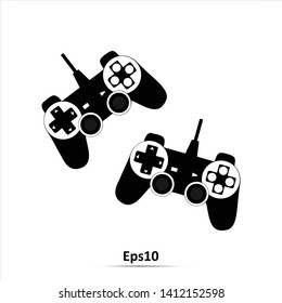 Joystick vector icon, game console symbol. Simple, flat design for web or mobile app