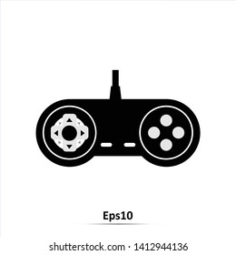 Joystick vector icon, game console symbol. Simple, flat design for web or mobile app