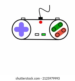 Joystick vector icon. Game console symbol. Vector illustration