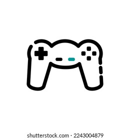 Icono vectorial Joystick o símbolo de consola de juegos. Diseño sencillo y plano para aplicaciones web o móviles