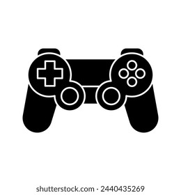 Joystick vector icon. Game console symbol. Vector illustration isolated on white background.