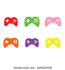 Joystick-Vektorillustration-Symbol auf EPS10 mit weißem Hintergrund

