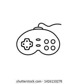 Joystick vector icon on white background