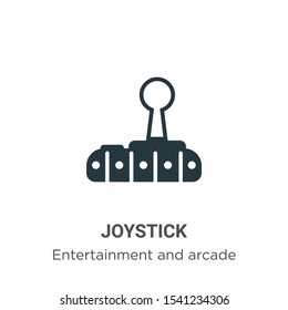 Joystick vector icon on white background. Flat vector joystick icon symbol sign from modern entertainment and arcade collection for mobile concept and web apps design.