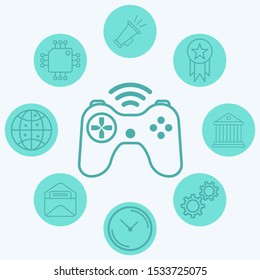 Joystick vector icon sign symbol