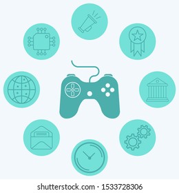 Joystick vector icon sign symbol