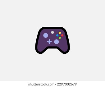 Icono vectorial Joystick. Controlador de videojuegos, consola. Ilustración de Emoji. Emoticono vectorial Joystick aislado