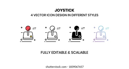 Joystick Vector illustration icons in different style