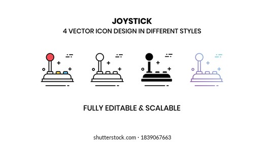Joystick Vector illustration icons in different style