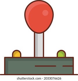 joystick Vector illustration on a transparent background. Premium quality symbols. Vector Line Flat color  icon for concept and graphic design.