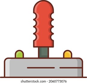 joystick Vector illustration on a transparent background. Premium quality symbols. Vector Line Flat color  icon for concept and graphic design.