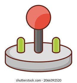 joystick Vector illustration on a transparent background. Premium quality symbols.Vector line flat color icon for concept and graphic design.