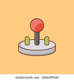 joystick Vector illustration on a transparent background. Premium quality symbols.Vector line flat color icon for concept and graphic design.