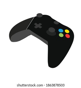Joystick. Vector image of a known black colored joystick