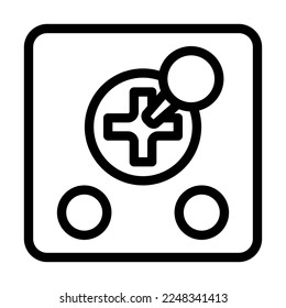 Joystick Vector Line Icon Design