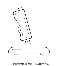 Joystick vector line icon isolated on white background. Game joystick line icon for infographic, website or app.