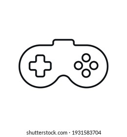 Joystick vector linear icon, game console symbol. Simple, flat design for web or mobile app. Editable stroke