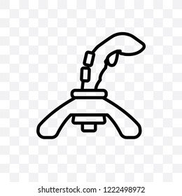 Joystick vector linear icon isolated on transparent background, Joystick transparency concept can be used for web and mobile