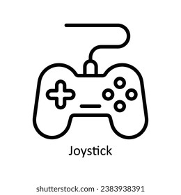 Joystick vector  outline Design illustration. Symbol on White background EPS 10 File